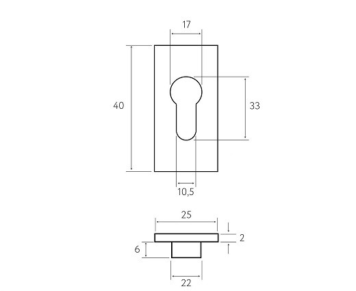 Накладка под цилиндр Fratelli Cattini CYL 4FS-NM матовый черный 2 шт