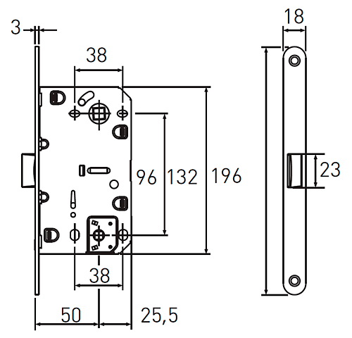 Защелка сантехническая ARCHIE LP 5112OL N хром
