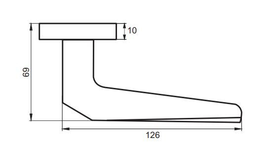 Ручка дверная RENZ INDH 54-02 MSW/CP Валерио матовый супер белый/хром блестящий