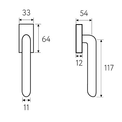 Ручка оконная Fratelli Cattini LINEA FW 8-BS матовая латунь