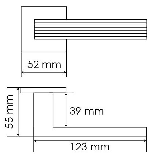 Ручка дверная MORELLI DIY MH-52-S6 SC MAGLEV Матовый хром