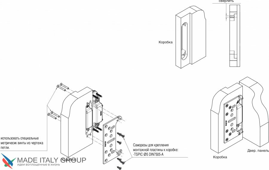 Монтажная пластина для петли К7080 К. 708 STAFFA