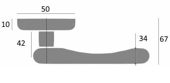 Ручка дверная Venezia OPERA D1 натуральное серебро/черный