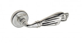 Ручка дверная Venezia OPERA D1 натуральное серебро/черный