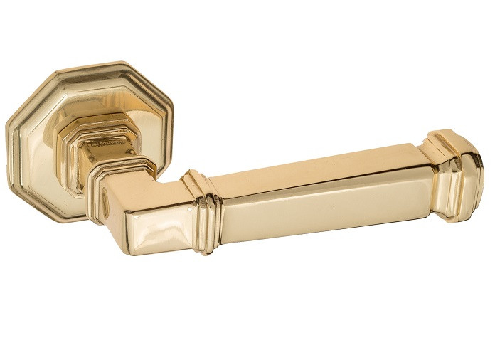 Ручка дверная Venezia CESARA D85 полированная латунь