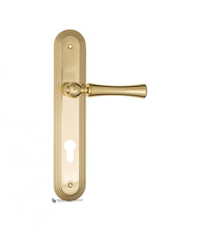 Дверная ручка на планке Fratelli Cattini FOGGIA CYL PL288-OLV полированная латунь