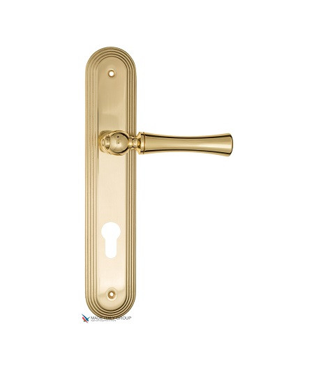 Дверная ручка на планке Fratelli Cattini FOGGIA CYL PL288-OLV полированная латунь