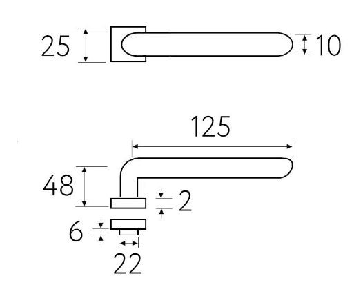 Ручка дверная Fratelli Cattini IZUMI 4FS-NI матовый никель