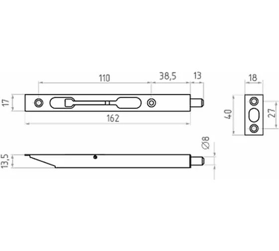 Упор торцевой PALIDORE 6-1/2 AC Медь