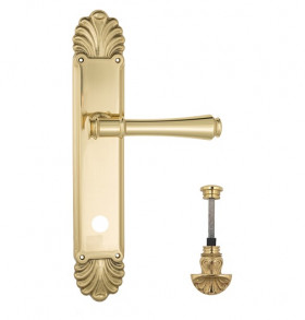 Дверная ручка на планке Venezia CALLISTO WC-4 PL87 полированная латунь