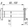 Глазок дверной ARMADILLO DV-PRO 3/100-60/Z/HD (DVG3/HD) оптика стекло SN Матовый никель