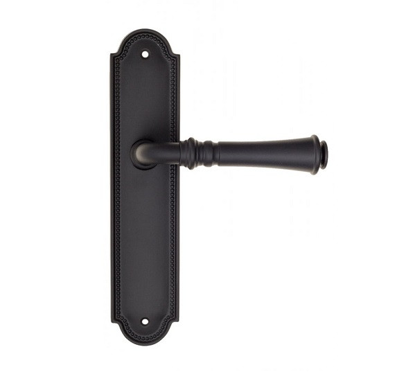 Дверная ручка на планке Fratelli Cattini GRACIA PL248-NM матовый черный