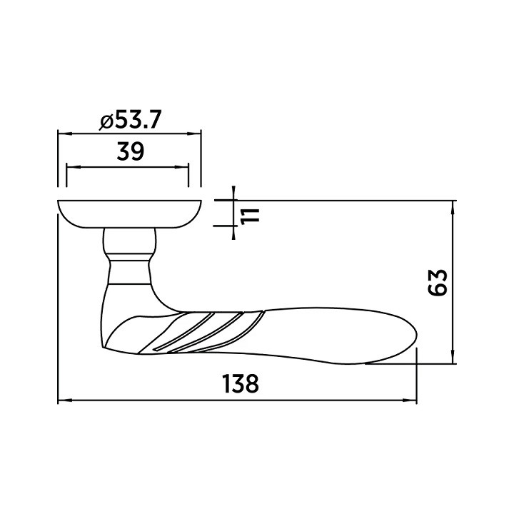 Ручка дверная BUSSARE VENTO A-43-10 ANT.COPPER Античная медь