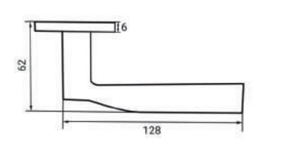 Ручка дверная PUERTO INAL 553-03 slim MSN Лунго никель супер матовый