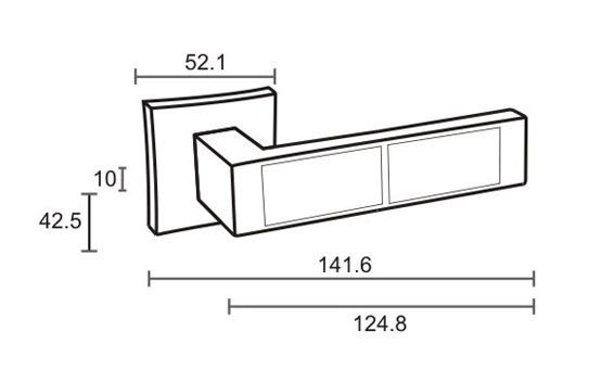 Ручка дверная ORO&ORO IN923-13 SC RAINBOW LINE хром матовый
