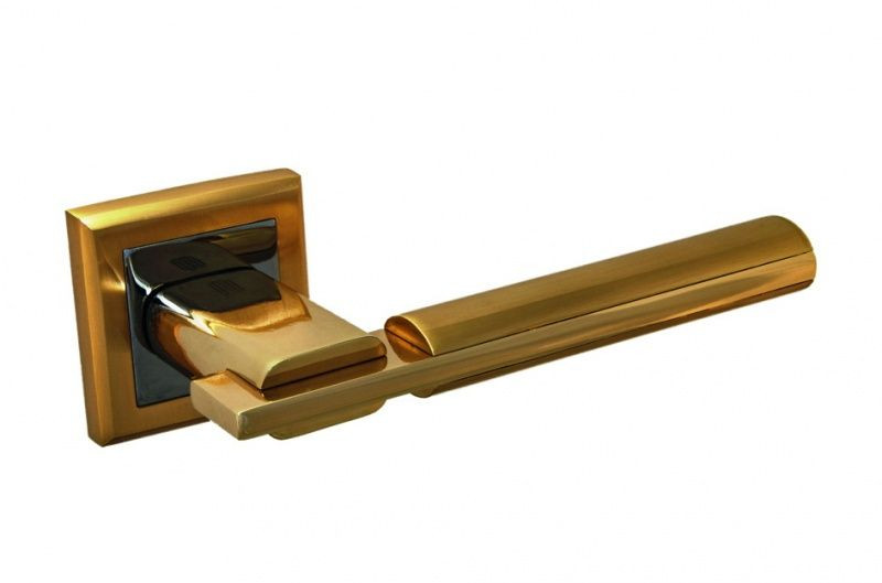 Ручка дверная PALIDORE A-294 SB/PB Матовое золото/золото