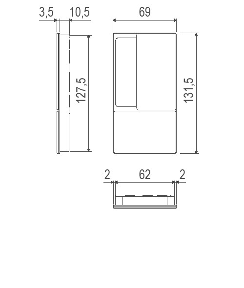 Ручка для распашных дверей AGB B30003.00.32 WAVE под цилиндр Матовый хром