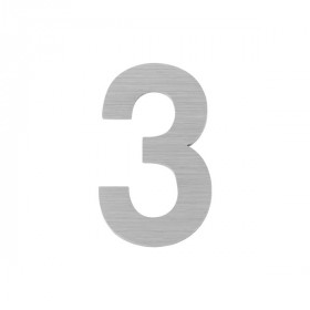 Цифра 3 самоклеящаяся FUARO SS304 50х30 SSC сатинированный хром