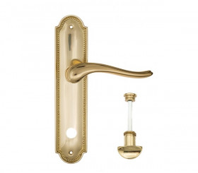 Дверная ручка на планке Fratelli Cattini LAVERA WC-2 PL248-OLV полированная латунь