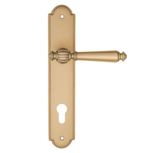 Дверная ручка на планке Fratelli Cattini MARANI CYL PL257-BS матовая латунь