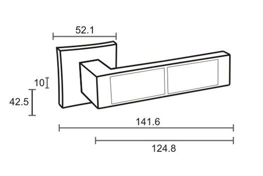 Ручка дверная ORO&ORO IN921-13 TCF RAINBOW LINE кофе tiger