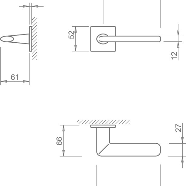 Ручка дверная Tupai 3098 5S Q-142 Eliptica никель