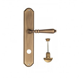 Дверная ручка на планке Fratelli Cattini NAPOLI WC-2 PL02-BY матовая бронза