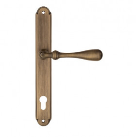 Дверная ручка на планке Fratelli Cattini RETRO CYL PL01-BY матовая бронза