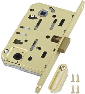 Замок межкомнатный WC AGB MEDIANA POLARIS B06102.50.03.567 с ответной планкой ​Латунь