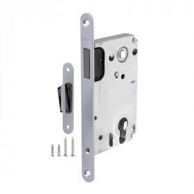 Замок межкомнатный под цилиндр FUARO 5300-M-C SSC сатинированный хром