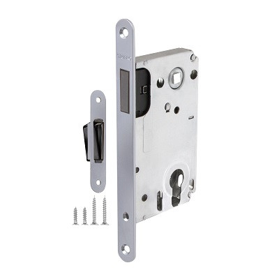 Замок межкомнатный под цилиндр FUARO 5300-M-C SSC сатинированный хром