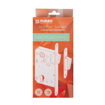 Замок межкомнатный под цилиндр FUARO 5300-M-C SSC сатинированный хром