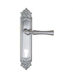 Дверная ручка на планке Fratelli Cattini FOGGIA CYL PL96-CR полированный хром