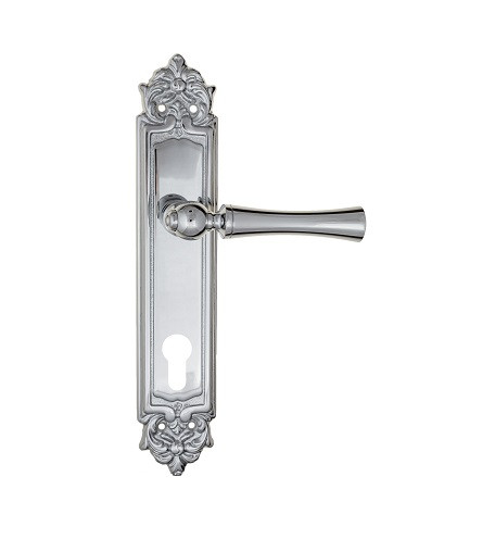 Дверная ручка на планке Fratelli Cattini FOGGIA CYL PL96-CR полированный хром