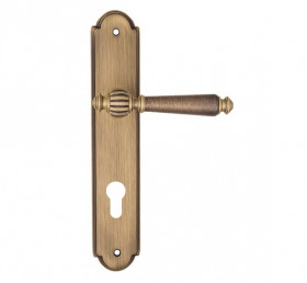 Дверная ручка на планке Fratelli Cattini MARANI CYL PL257-BY матовая бронза