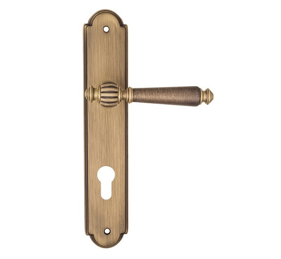 Дверная ручка на планке Fratelli Cattini MARANI CYL PL257-BY матовая бронза
