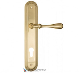 Дверная ручка на планке Fratelli Cattini RETRO CYL PL288-OLV полированная латунь