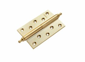 Петля съемная MORELLI латунная с короной MB 120X80X3.5 SG R C правая матовое золото