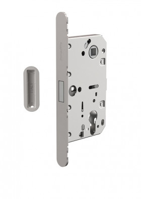 Замок ARMADILLO межкомнатный магнитный под цилиндр с ответной планкой GRAVITY.PRO G02.196.50.85 MWSC итальянский тисненый