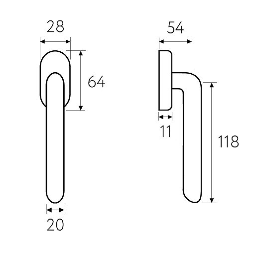 Ручка оконная Fratelli Cattini UNA X FW 7-NM матовый черный