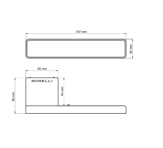 Ручка дверная с фиксатором MORELLY NEW ENGLAND MH-63-S50 BL черный