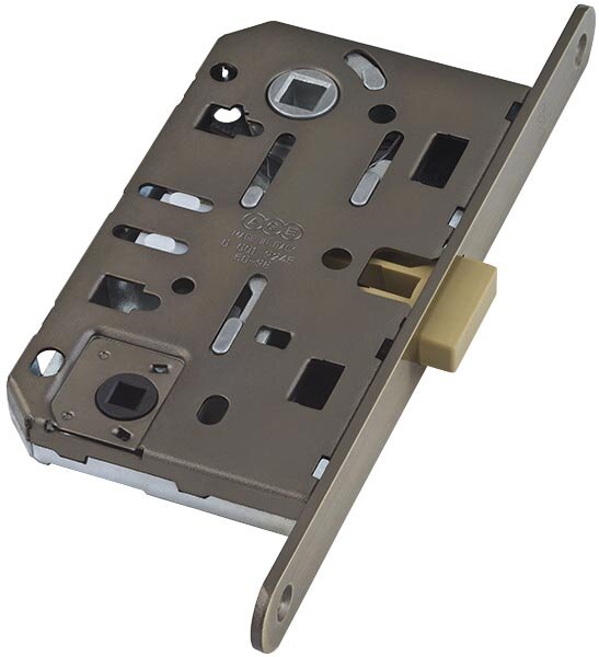 Замок межкомнатный WC AGB MEDIANA POLARIS B06102.50.12.567 с ответной планкой ​Античная бронза