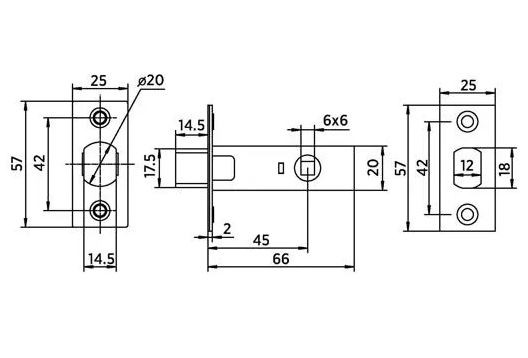 Задвижка под завёртку BUSSARE L7-45 GRAPHITE графит