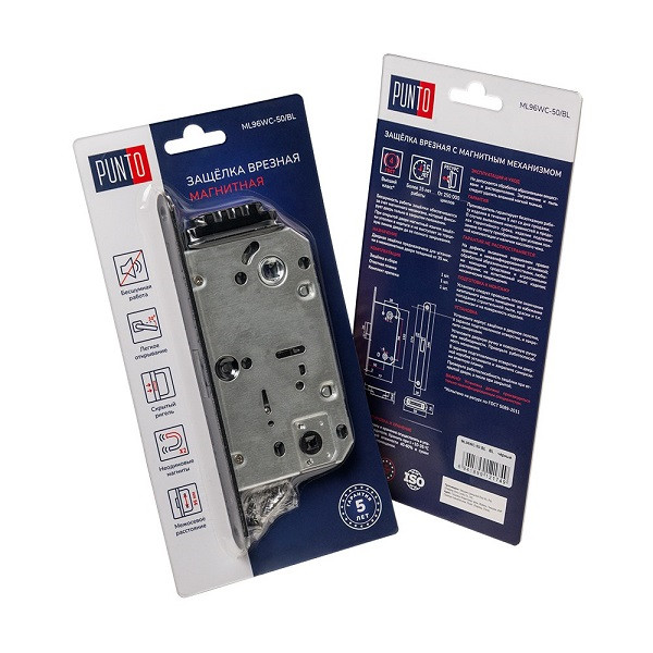 Защелка врезная магнитная PUNTO ML96WC-50/BL GP золото