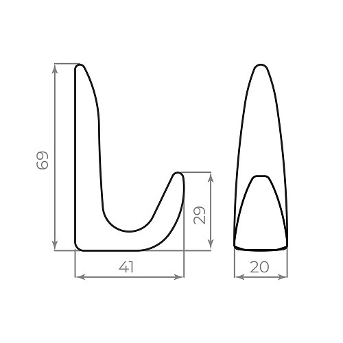 Крючок настенный AJAX MB-LM/K-002 AB бронза