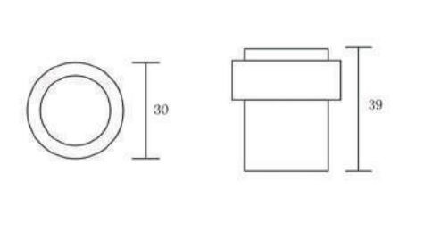 Ограничитель напольный RENZ INDS 34 SN/Black никель матовый/черный