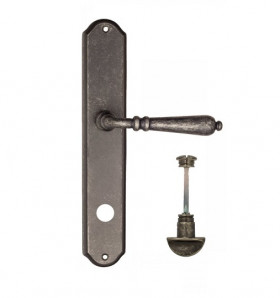 Дверная ручка на планке Fratelli Cattini NAPOLI WC-2 PL02-IA античное серебро