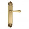 Дверная ручка на планке Venezia CALLISTO PL87 французское золото + коричневый
