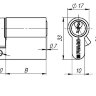 Цилиндровый механизм FUARO R300/60 mm-BL (25+10+25) AB бронза 5 кл БЛИСТЕР