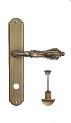 Дверная ручка на планке Venezia MONTE CRISTO WC-2 PL02 матовая бронза